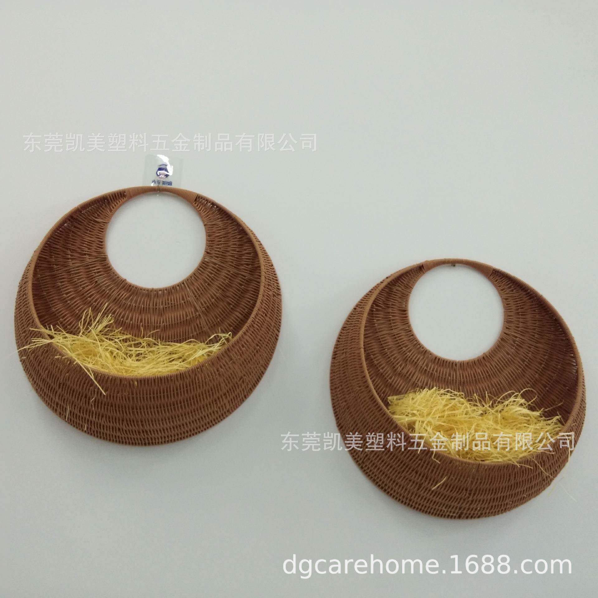 藤编织壁DL-001挂式墙饰植篮藤编仿挂墙篮绿种植篮饰装收纳篮厂家