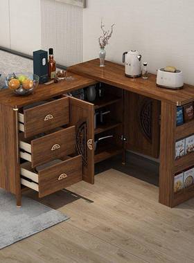 新式餐边户柜吧台柜一体家用客厅简约现63231代小型沙发收边纳储