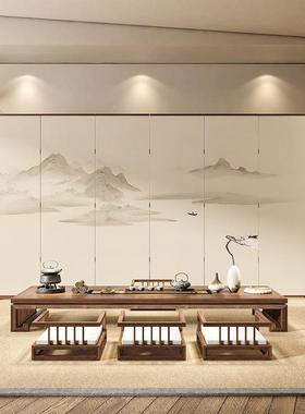 bz-23100办新中式实木屏风断客厅关卧玄室折叠移动遮挡进门公隔室