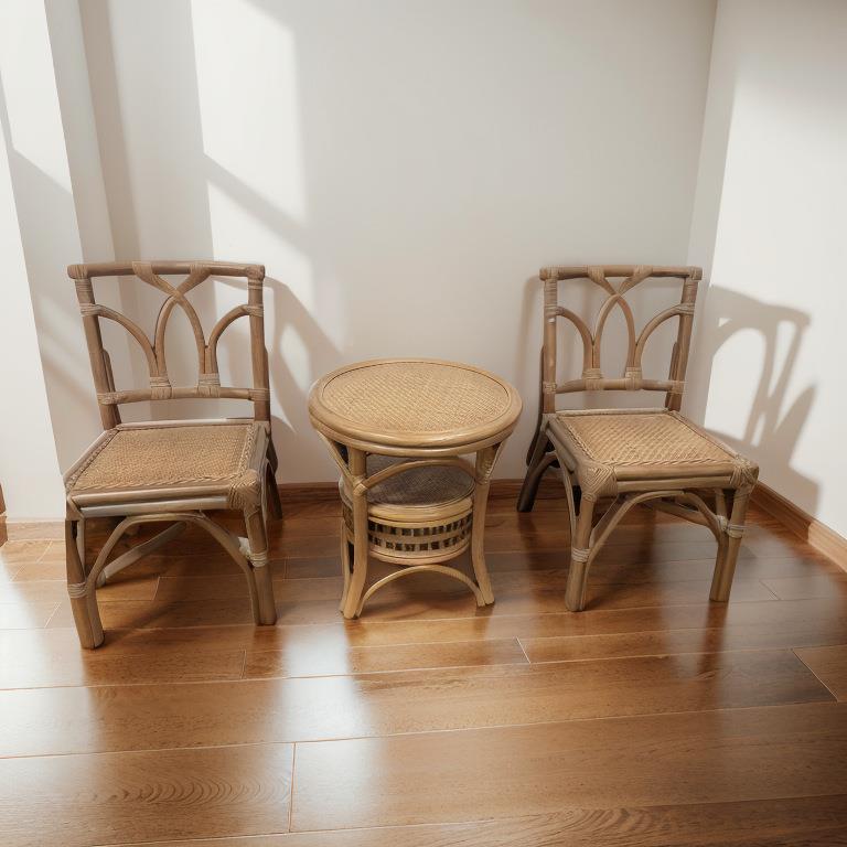 休天然真编餐椅ty-632单人阳台闲椅藤民宿餐厅藤编椅东南亚藤靠背