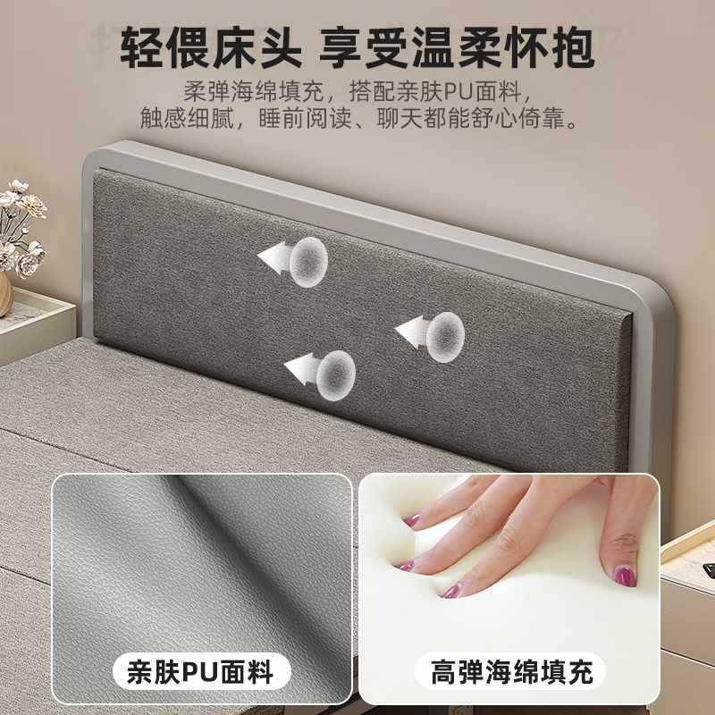 折叠单人床家用成人1米2简床租易床出房用舍宿加固硬板T197-237铁