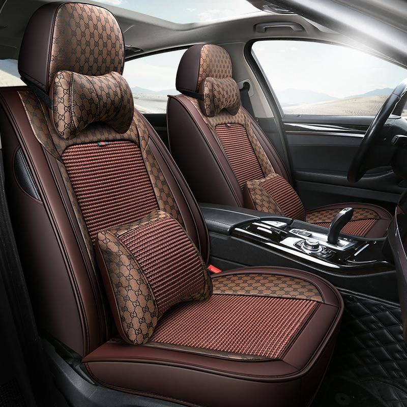 M02新款冰丝汽车坐垫四季通用全包围2免洗汽车垫座椅套直5供C471-