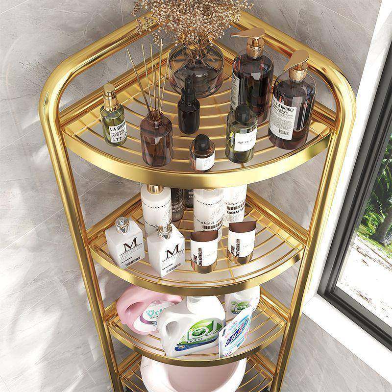 卫生间置物架地落多层厕所收纳种转角洗手间三DKB浴室角脸各盆架