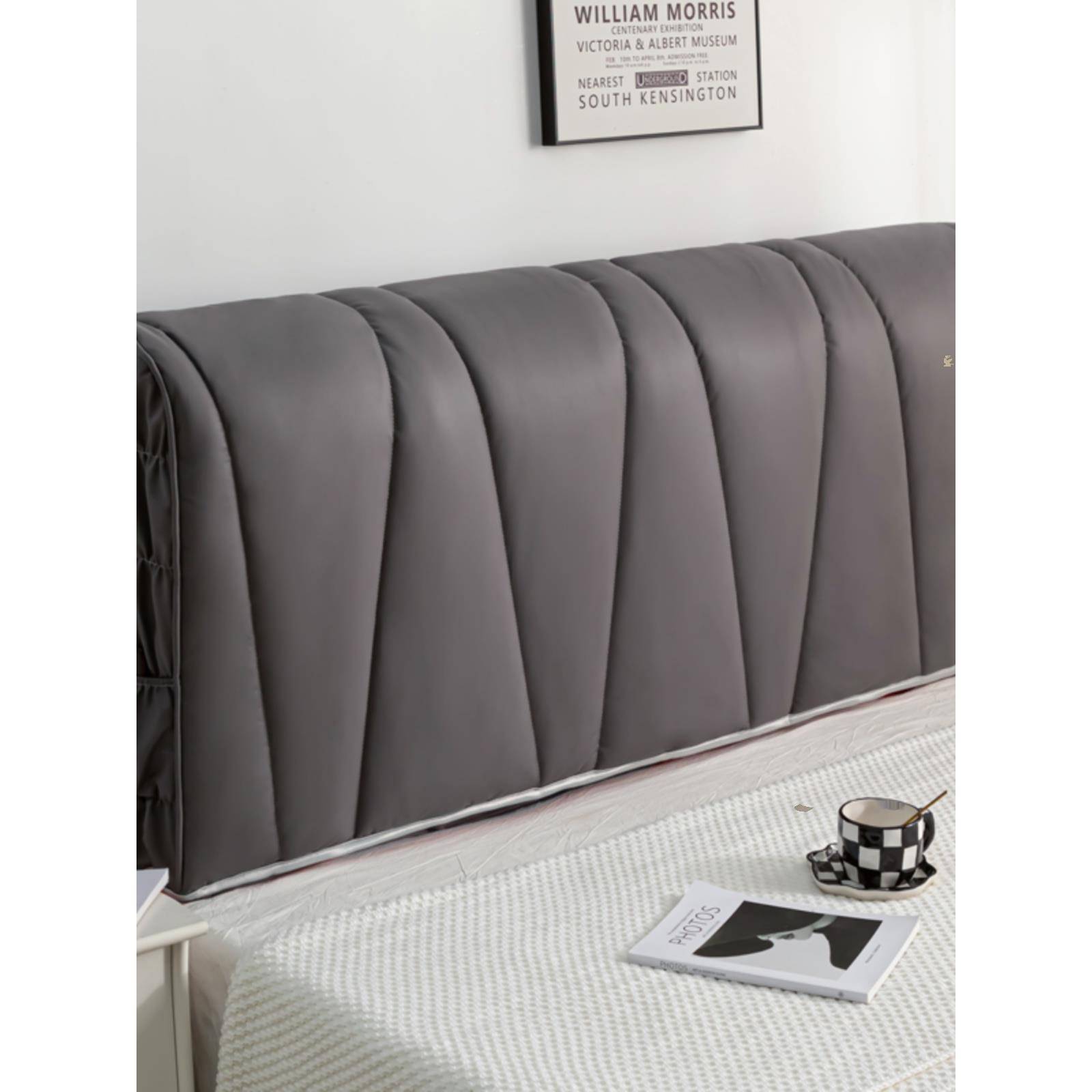 A9L225科技0布夹棉床头套罩全包护套加棉厚软包F77T5M55欧式保简