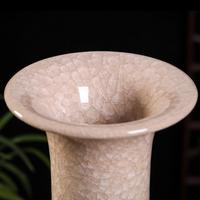 裂釉玉冰片陶瓷花瓶賞瓶景德鎮(zhèn)瓷器家居工藝品裝飾中式電視柜擺件