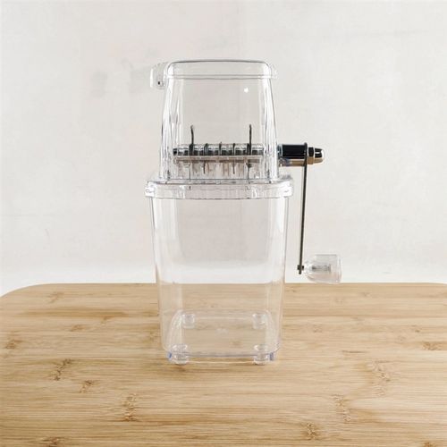 厂家改进版d手动碎冰机手摇刨冰机小型家用削冰器配不锈钢螺杆