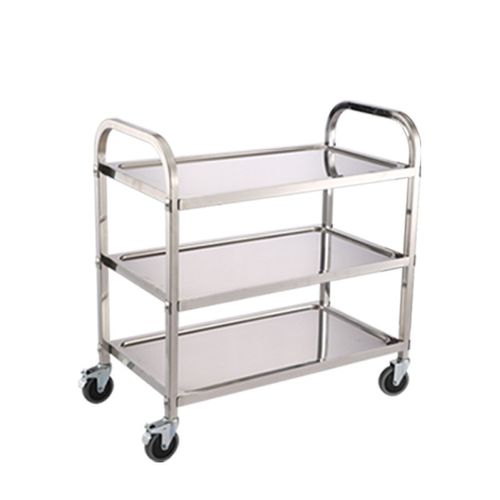 加厚不锈钢餐车小推车二三层商用酒店餐厅酒水O车移动收餐车收碗