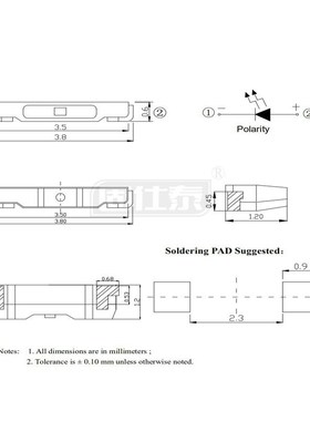 020侧a面橙色光灯贴片LED灯珠发光二极管3806超高亮1W金线铜支架