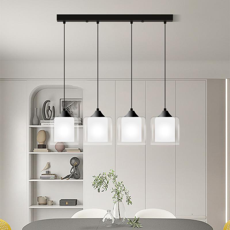 饭厅一字吊灯现代简约2025新款全光谱护眼家用吧台餐桌上方饭厅灯