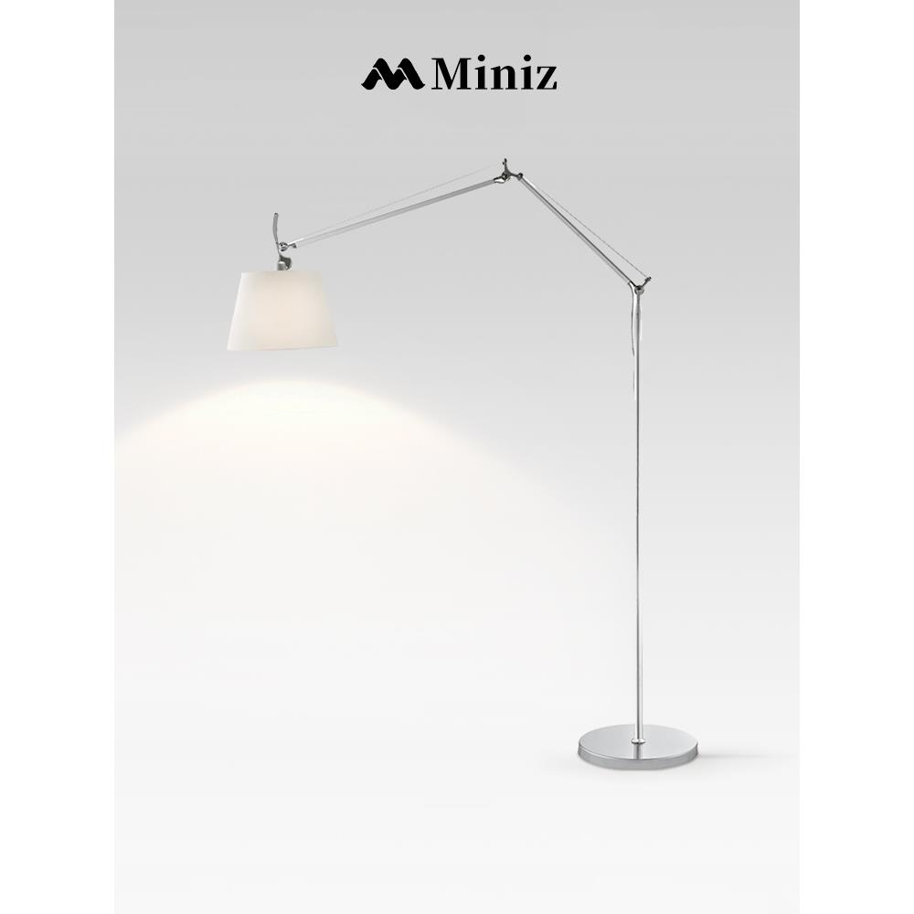 全光谱客厅落地灯大厅沙发长杆可调钓鱼灯双摆臂学习阅读支架灯