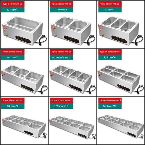 商用快餐保温台商用电加热台式商用自动控温售饭台食堂保温不锈钢