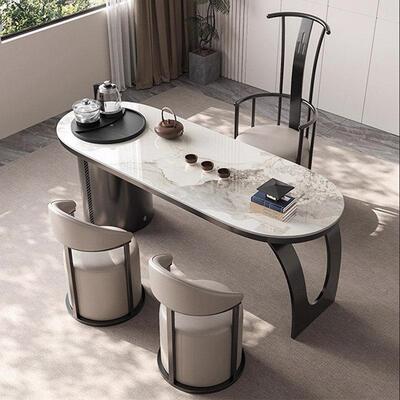 威品斯意式轻奢岩板茶桌椅组合办公泡茶喝茶桌子小户型阳台功夫茶