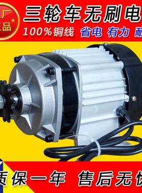 电动三轮车电机直流无刷炼条中置电机48V500W纯铜线 线放心购