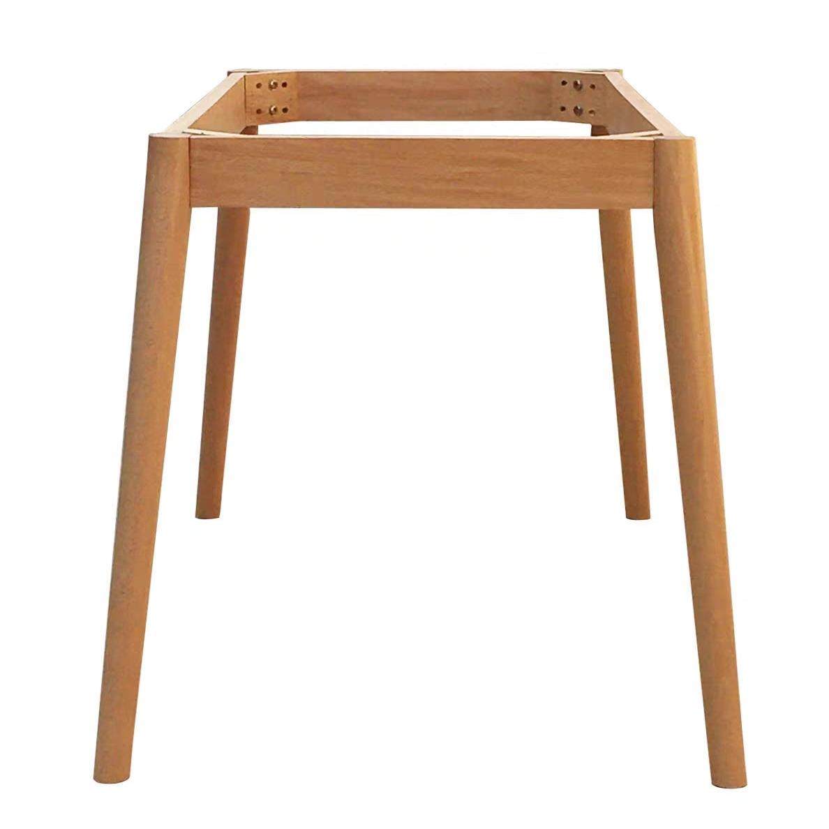 定制北欧餐桌支架实木加宽桌子圆腿电脑桌学习桌书桌框架支撑腿