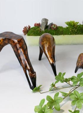 创意简约抽象艺术摆件家居客厅桌面茶几样板间几何动物雕塑装饰