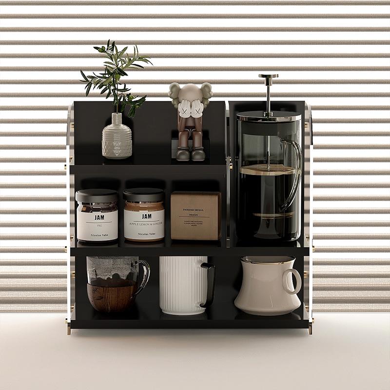 高级感杯架置物架玻璃水杯咖啡马克杯收纳盒轻奢亚克力茶杯取杯架