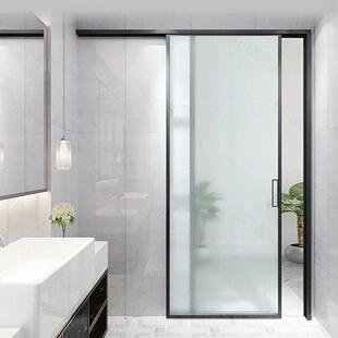 定制单轨单扇双扇一门两用隔断卫生间隐藏轨道推拉吊滑单移门