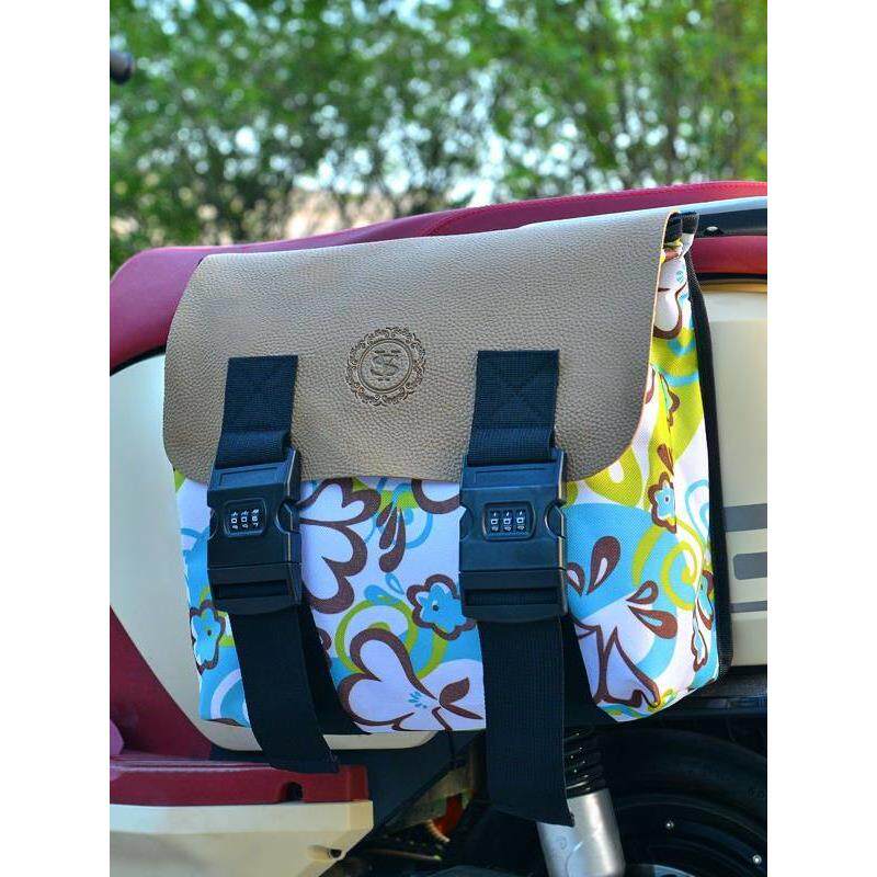 上新密码锁防水特大号电动车通用挂包踏板车前置收纳包充电器袋大