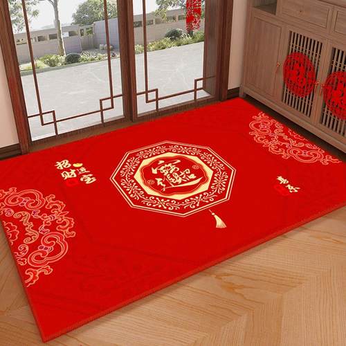门口地垫入户门垫进门2025新款红色喜庆大门乔迁地毯玄关脚垫家用