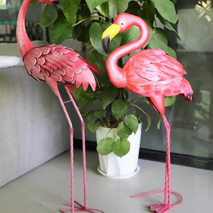 火烈鸟铁艺款户外落地摆件庭院阳台园林景观布置客厅造景花园装饰