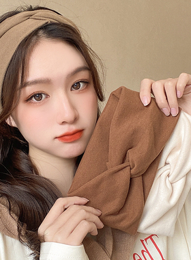 护额头带保暖防风德绒护脑门发带女百搭外出头套冬天束发带女洗脸