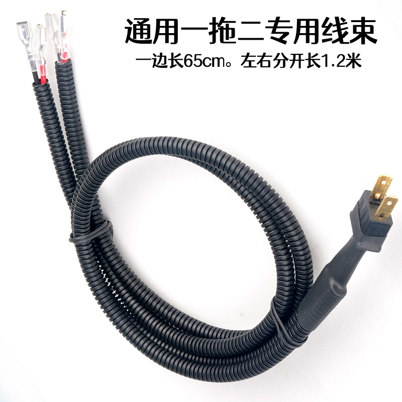 汽车摩托车新能源埃安yplus鸣笛蜗牛喇叭改装专用z03一拖二线束