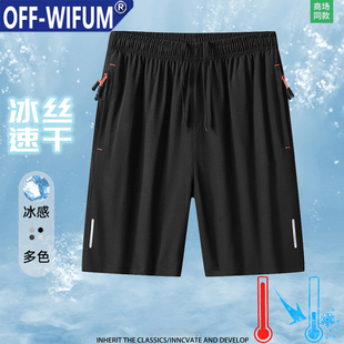 薄款 夏季 WIFUM冰絲短褲 寬松休閑褲 跑步運動短褲 速干透氣大碼 OFF