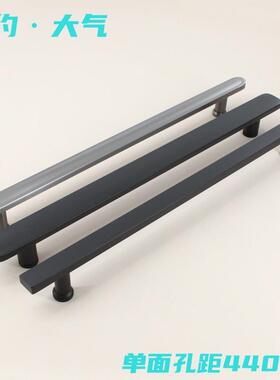 不锈钢304浴室玻璃门拉手平方形淋浴房单面孔间距440mm隔断推拉门