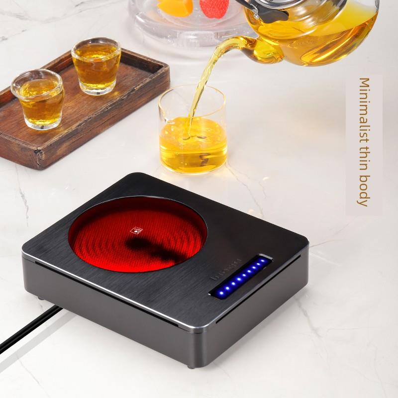 洛谷电陶炉煮茶器银壶铁壶玻璃壶家用煮茶套装静音烧水泡茶壶茶炉