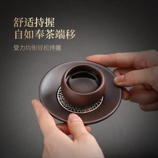 圆形茶杯隔热垫茶托底座茶垫功夫茶具配件 电木茶杯垫套组家用中式