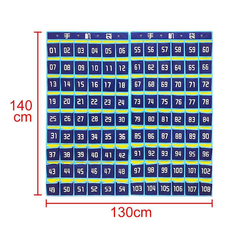 索普拉108格手机袋子 教室手机布袋墙壁收纳挂袋悬挂式多层多口兜,收纳整理,收纳挂袋,淘宝优惠券,粉丝福利购,淘宝优惠卷