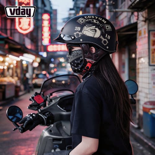 VDAY威帝复古摩托车头盔