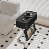 客厅沙发边柜创意黑色边几现代简约移动置物架代替床头柜小茶几窄