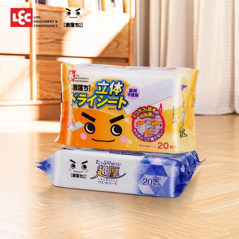 日本LEC拖地干湿纸巾静电除尘纸拖把一次性拖布家用地板清洁