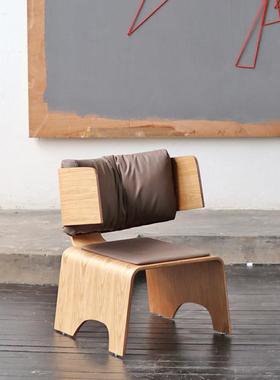 祁人沙发椅北欧复古皮艺休闲咖啡厅民宿家具洽谈甜品餐厅沙发组合