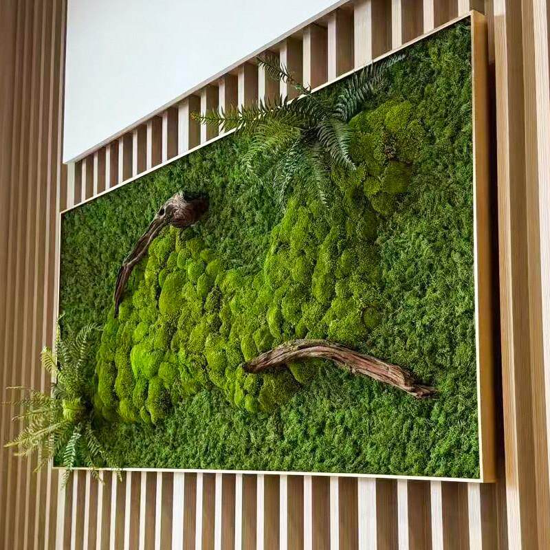 彷真植物墙永生苔藓草坪橱窗假绿植装饰垂直绿化背景墙造景挂画墙