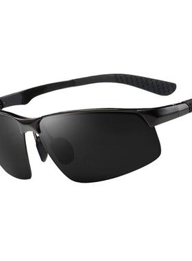 美军眼镜男士铝镁合金偏光太阳眼镜开车专用日夜两用智能变色墨镜