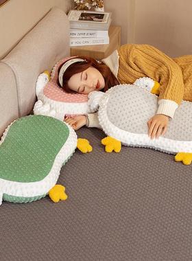 大鹅肚皮枕头儿童记忆棉枕头床上沙发护腰靠垫护颈椎助睡眠单人枕