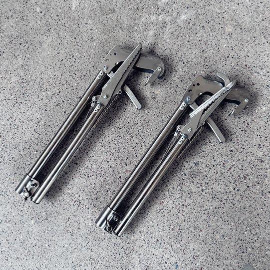 加厚加长不锈钢防滑黄鳝夹子蛇铁夹抓龙虾捉泥鳅赶海神器可折叠