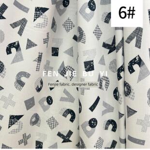 夏日清凉男士印花高支真棉面料人造棉面料休闲衬衫短袖面料