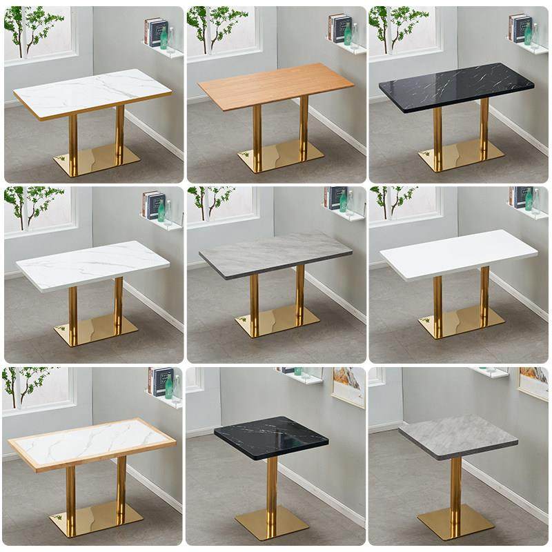 西餐厅咖啡厅桌椅快餐桌椅小吃店面馆餐饮长方桌奶茶店甜品店桌子