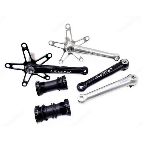 crankset 小布铝合金轻量化中空一体曲柄 小布中空牙盘130bcd