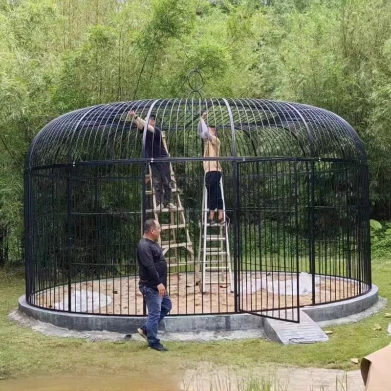 铁鸟笼超大孔雀鸟笼广场婚礼装饰加网鸟笼公园户外大鸟笼