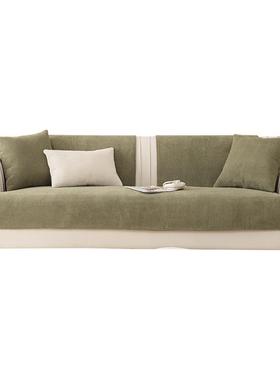 沙发垫防滑坐垫子墨绿色沙发套罩靠背巾盖布轻奢四季通用2025新款