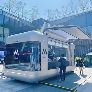 网红商用移动云仓餐厅咖啡奶茶摆摊小吃车露营拖挂房车多功能餐车