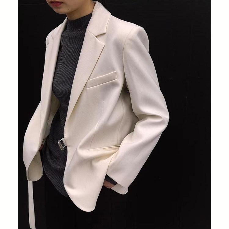 小黑妞专享 高知通勤风斜纹羊毛女士西装外套 WV6PX046X