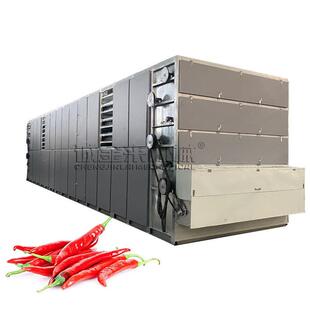 大型辣椒烘干设备青红辣椒网带烘干机器多层不锈钢蔬菜烘干设备