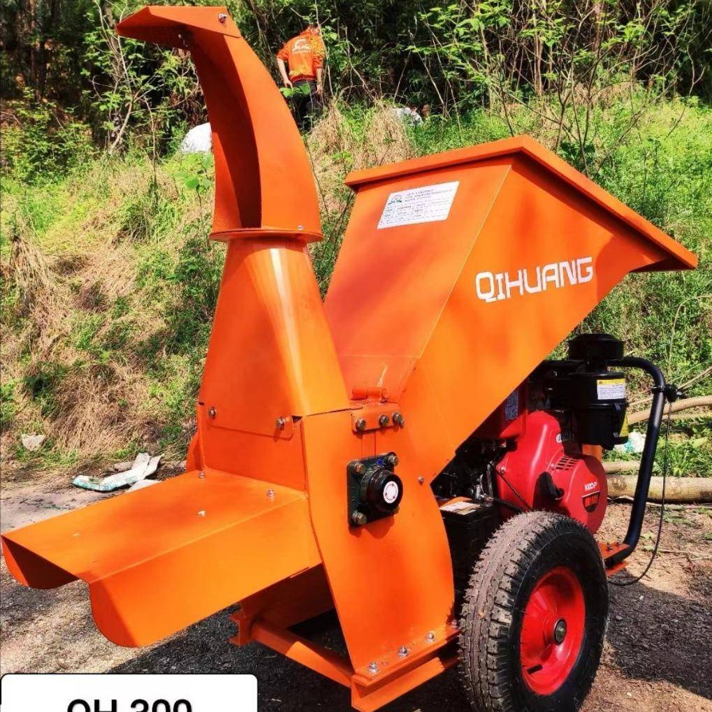 木材园林柴油动力树枝粉碎机 干湿牧草养殖干树枝破碎机 合理利用