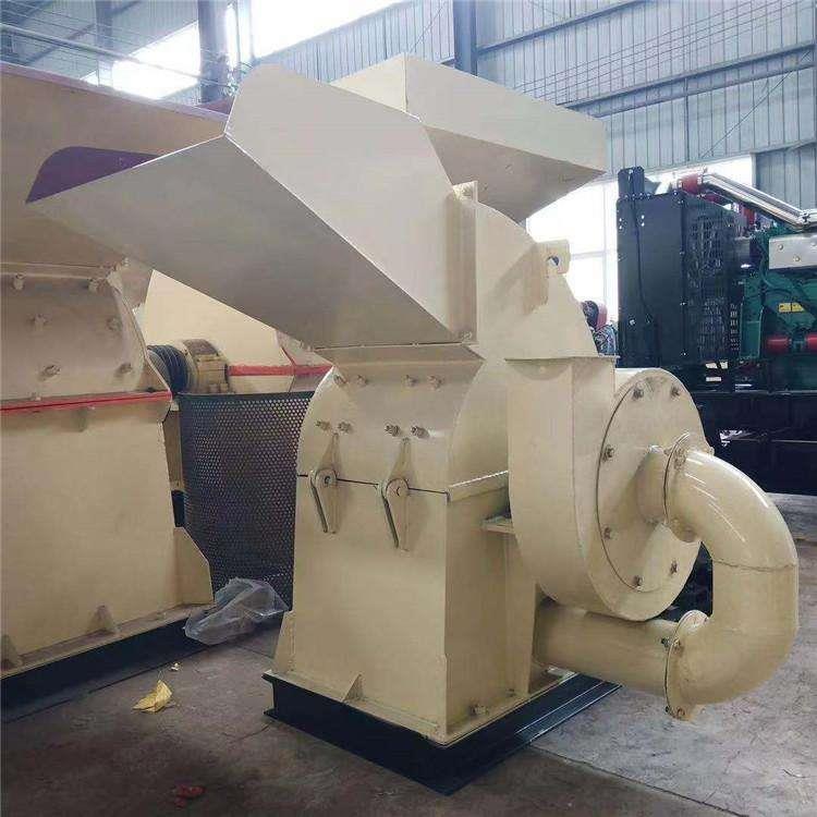 600型板皮木纤维粉碎机造纸木纤维木绒机移动式发酵树皮打碎设备