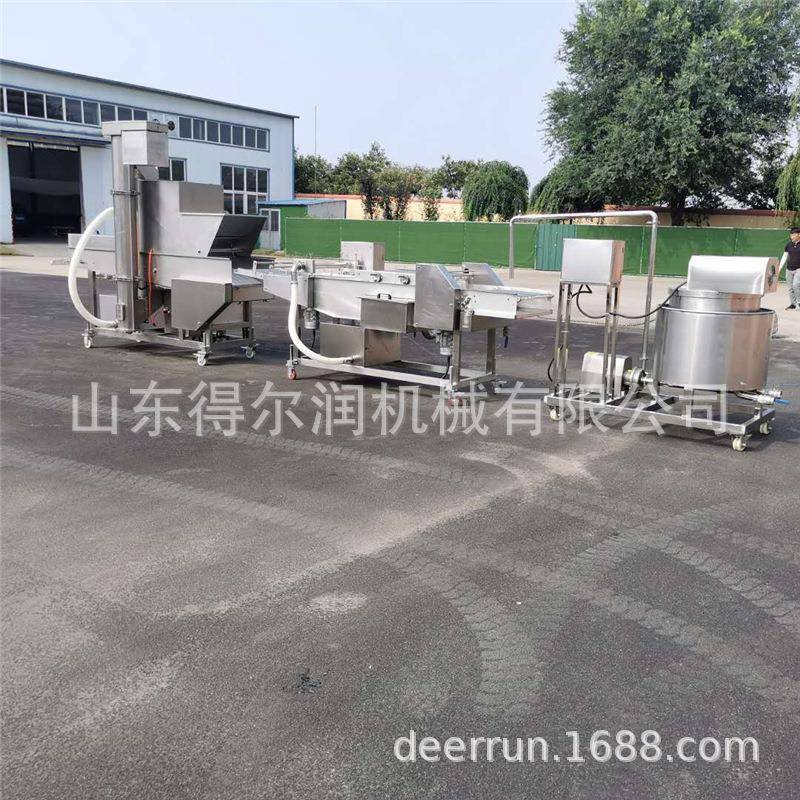 DR调理食品油炸加工流水线设备 配套打浆机—上浆上粉机—油炸机